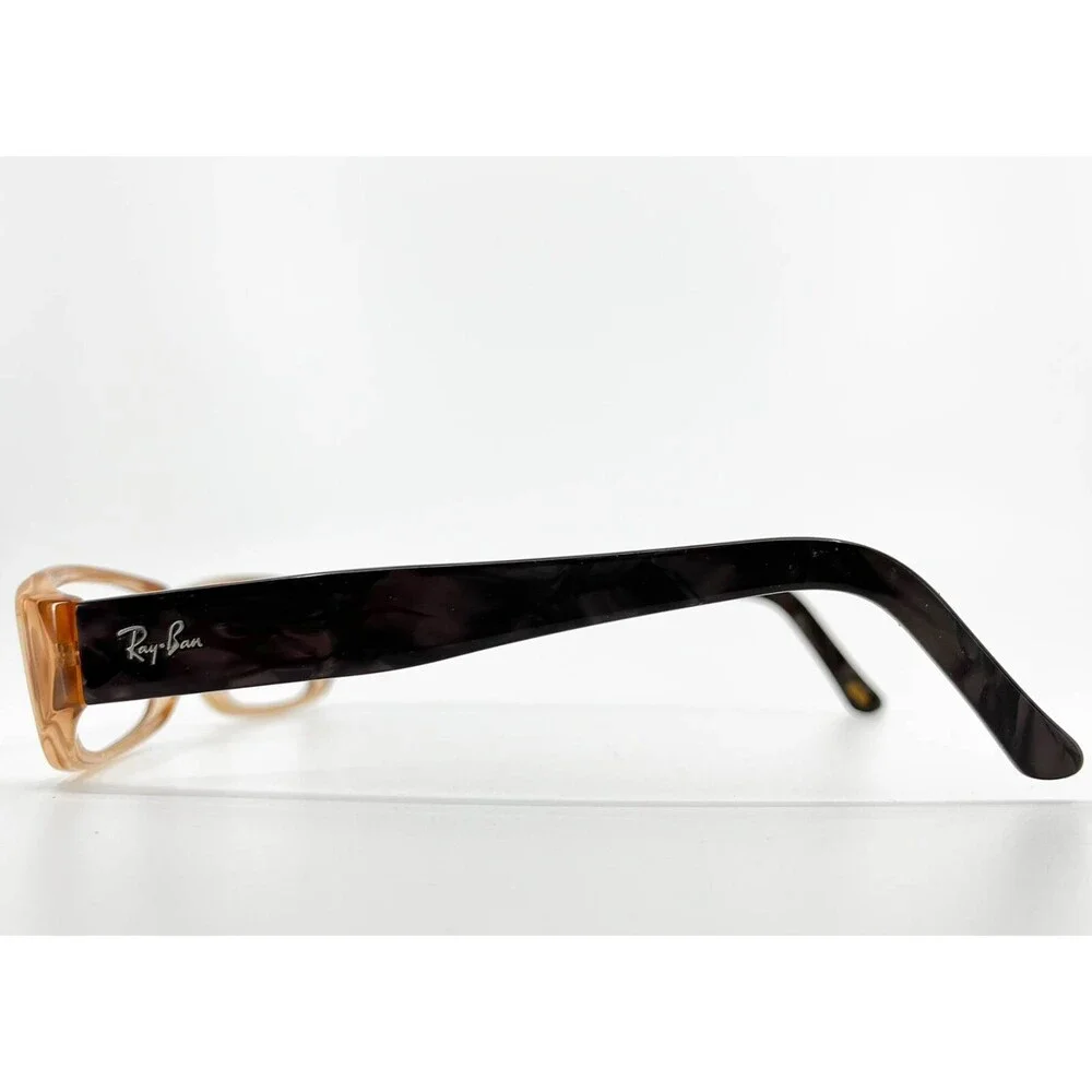 Ray-Ban RB5185 2436 Eyeglasses Frames Rectangular Brown Marble 53-14-135 2029